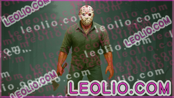 映画『13日の金曜日』に登場するジェイソン・ボーヒーズのイラスト。ホッケーマスクを着け、森の中に立つ姿